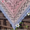 Autorka chusty: Nić z tego; Wzór: Skrócona SisLove od SisHomemade; Szydełko: 3,5 mm; Wymiary: 208x91 cm