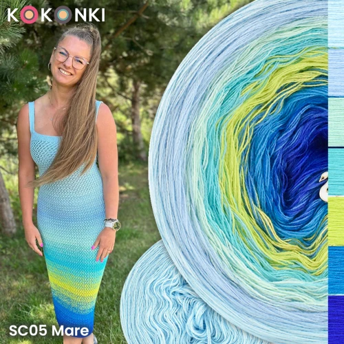 Zestaw na sukienkę Sycylia SC05 Mare / Classic / Jasny błękit/błękit/mięta/turkus/kiwi/lazur/kobalt + dawca jasny błękit