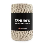 Sznurek Macrame Cotton by KOKONKI 2mm / rolka 200m / 202 jasny beż
