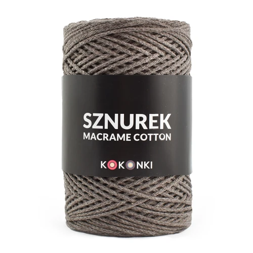 Sznurek Macrame Cotton by KOKONKI 2mm / rolka 200m / cappuccino