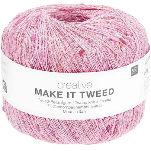Nić / Włóczka fantazyjna Rico Design Creative Make It Tweed 003 / bubblegum