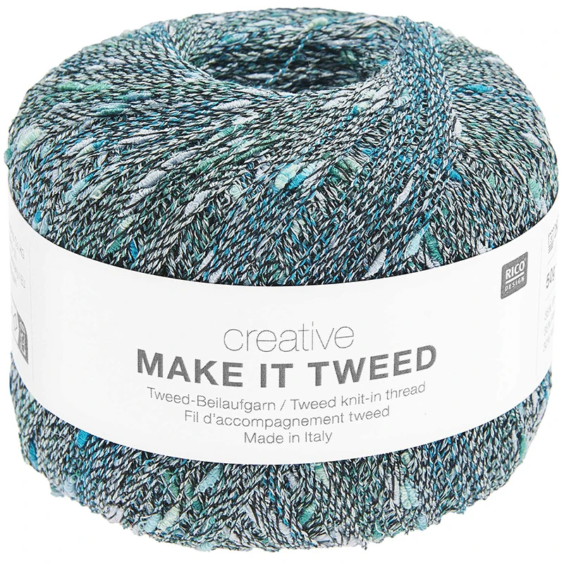 Nić / Włóczka fantazyjna Rico Design Creative Make It Tweed 004 / ocean
