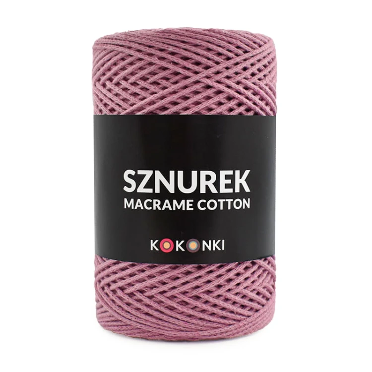 Sznurek Macrame Cotton by KOKONKI 2mm / rolka 200m / malwa