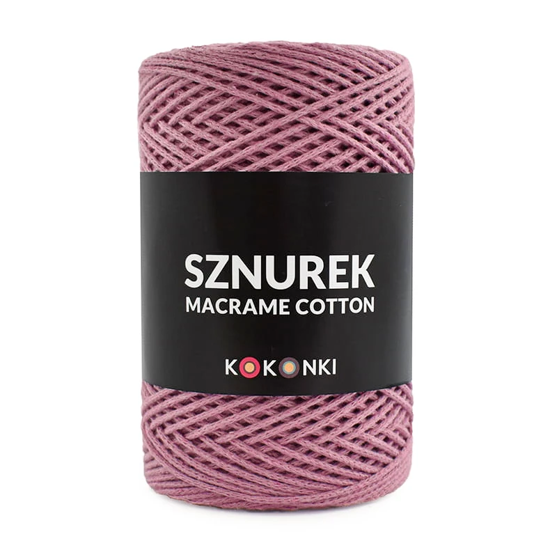 Sznurek Macrame Cotton by KOKONKI 2mm / rolka 200m / malwa