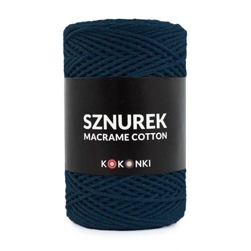 Sznurek Macrame Cotton by KOKONKI 2mm / rolka 200m / granat