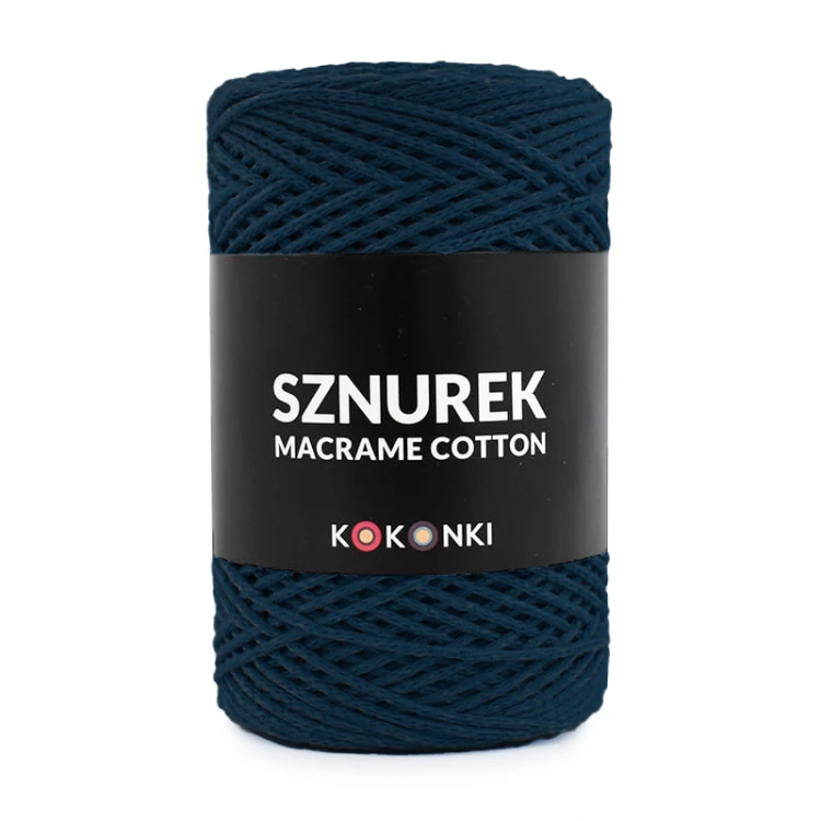 Sznurek Macrame Cotton by KOKONKI 2mm / rolka 200m / granat
