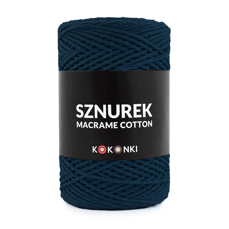 Sznurek Macrame Cotton by KOKONKI 2mm / rolka 200m / granat