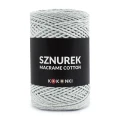 Sznurek Macrame Cotton by KOKONKI 2mm / rolka 200m / jasny szary
