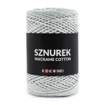 Sznurek Macrame Cotton by KOKONKI 2mm / rolka 200m / 284 jasny szary