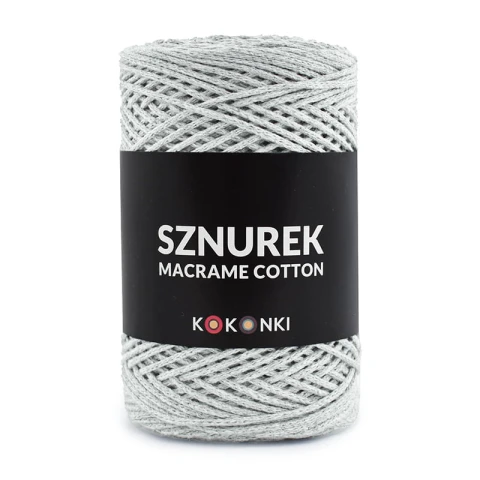 Sznurek Macrame Cotton by KOKONKI 2mm / rolka 200m / 284 jasny szary