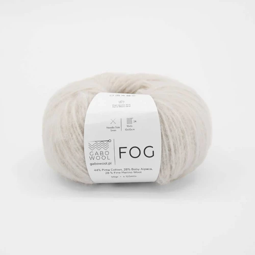 Włóczka Gabo Wool Fog 6930 / kremowa biel