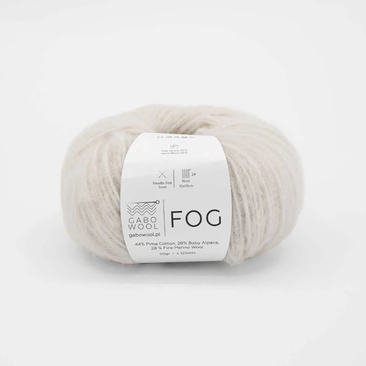 Włóczka Gabo Wool Fog 6930 / kremowa biel