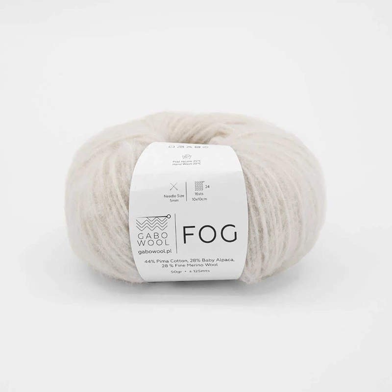 Włóczka Gabo Wool Fog 6930 / kremowa biel