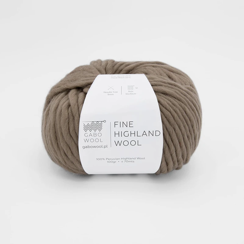Włóczka Gabo Wool Fine Highland Wool 2140 / ciemny beż