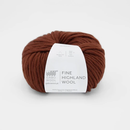 Włóczka Gabo Wool Fine Highland Wool 2729 / rdzawy brąz