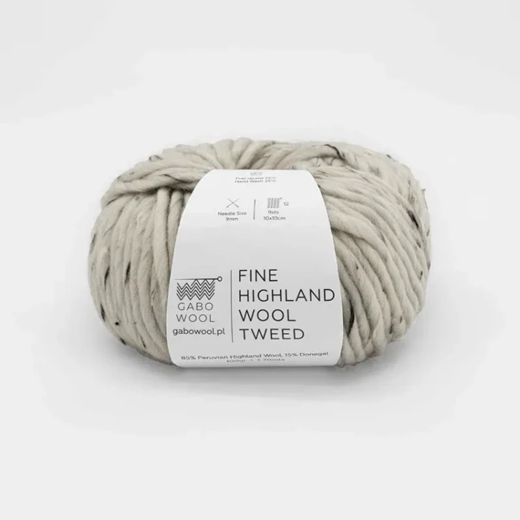 Włóczka Gabo Wool Fine Highland Wool Tweed T402 / piasek