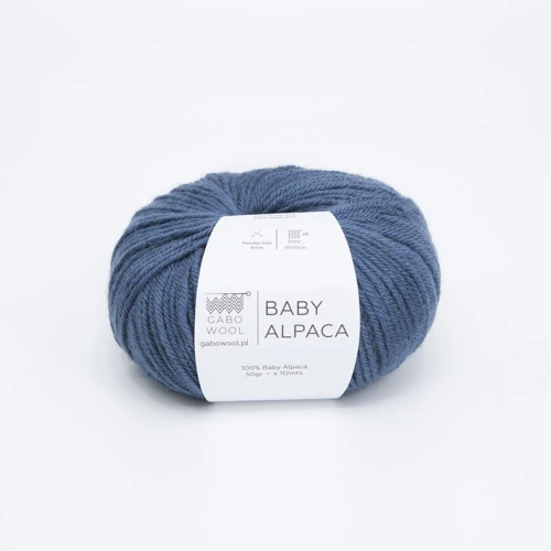 Włóczka Gabo Wool Baby Alpaca 1304 / szaro-niebieski