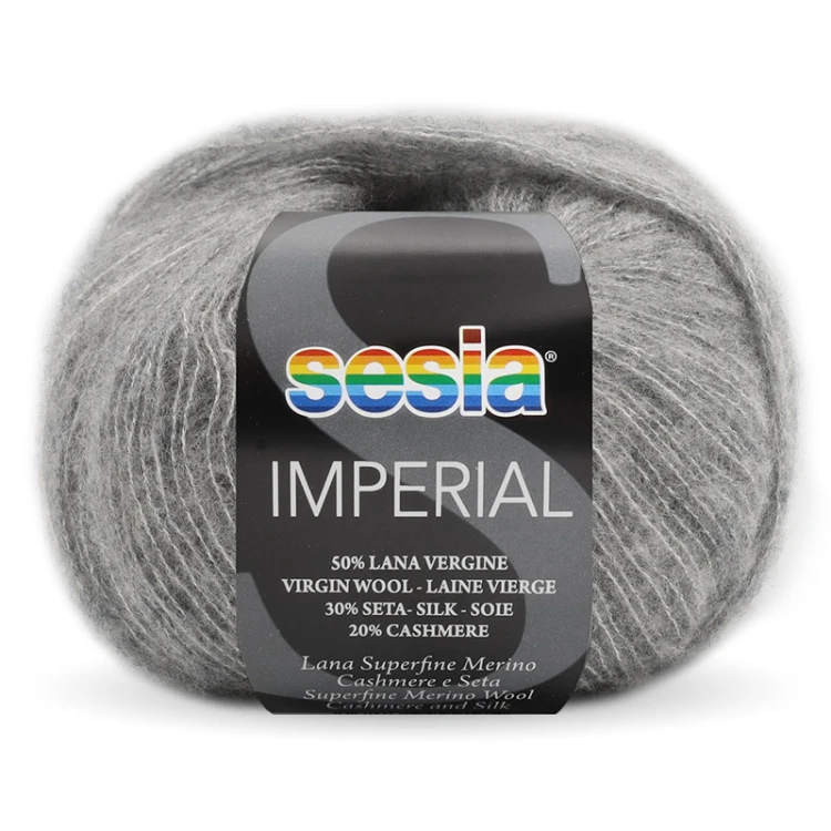 Włóczka Sesia Imperial 6012 / szary melanż