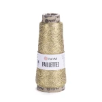 Włóczka / nić metalizowana z cekinami YarnArt Paillettes 8002 / złoto