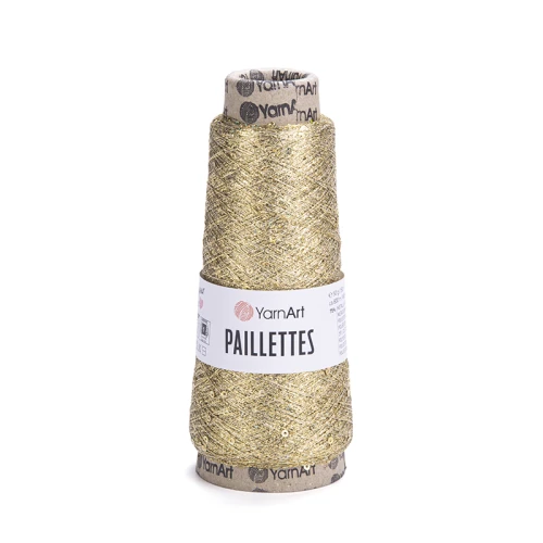 Nić metalizowana YarnArt Paillettes 8002 / złoto