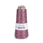 Włóczka / nić metalizowana z cekinami YarnArt Paillettes 8004 / róż