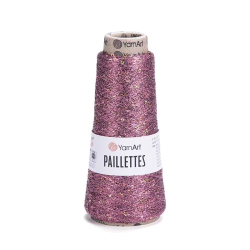 Nić metalizowana YarnArt Paillettes 8004 / róż