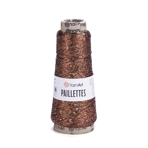 Nić metalizowana YarnArt Paillettes 8005 / miedź