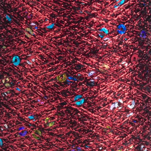 Nić metalizowana YarnArt Paillettes 8006 / czerwień