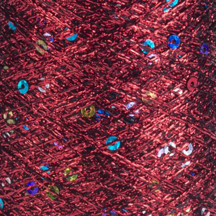 Nić metalizowana YarnArt Paillettes 8006 / czerwień