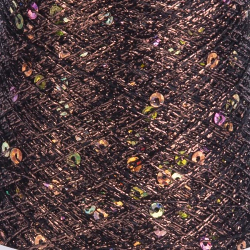 Nić metalizowana YarnArt Paillettes 8007 / brąz