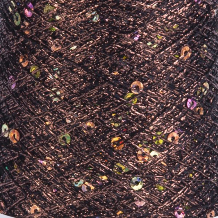 Nić metalizowana YarnArt Paillettes 8007 / brąz