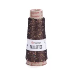 Włóczka / nić metalizowana z cekinami YarnArt Paillettes 8007 / brąz