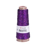 Włóczka / nić metalizowana z cekinami YarnArt Paillettes 8009 / cyklamen