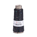 Włóczka / nić metalizowana z cekinami YarnArt Paillettes 8010 / czerń