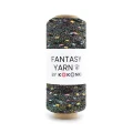 Nić / Włóczka fantazyjna FANTASY YARN by KOKONKI / tweed / czerń / szpulka ~ 400 m