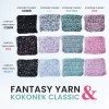 Nić / Włóczka fantazyjna FANTASY YARN by KOKONKI / tweed / czerń / szpulka ~ 400 m