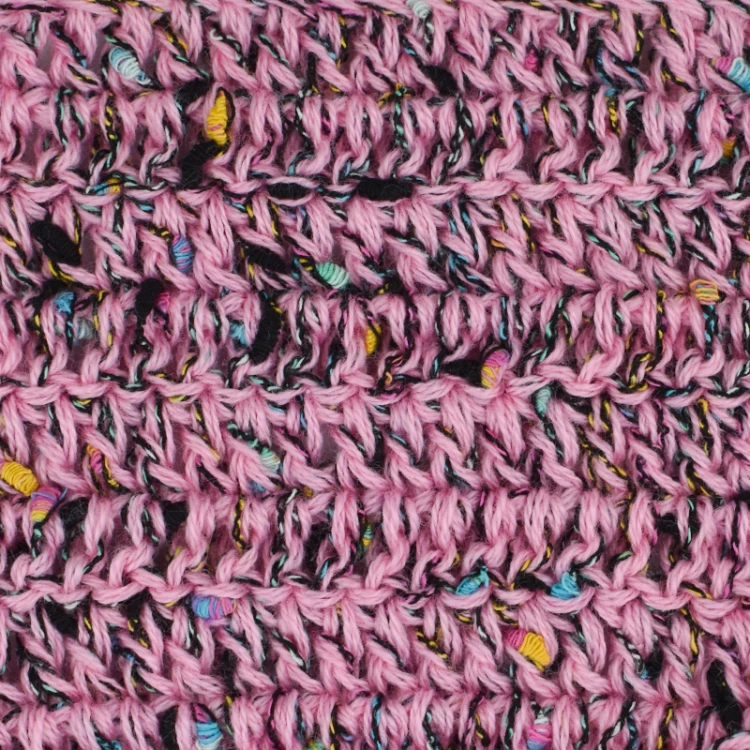 Nić / Włóczka fantazyjna FANTASY YARN by KOKONKI czerń + KOKONEK Classic róż