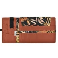 Organizer etui Lomme na szydełka i druty / Tropical leaves + terrakotta / M
