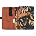 Organizer etui Lomme na szydełka i druty / Tropical leaves + terrakotta / M