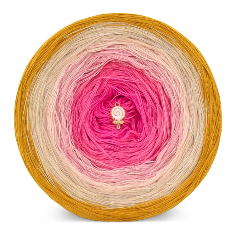 KOKONEK Classic B257 Inked Crochet - Musztarda/ciepły beż/łososiowy róż/malinowy róż/fuksja/ultra róż