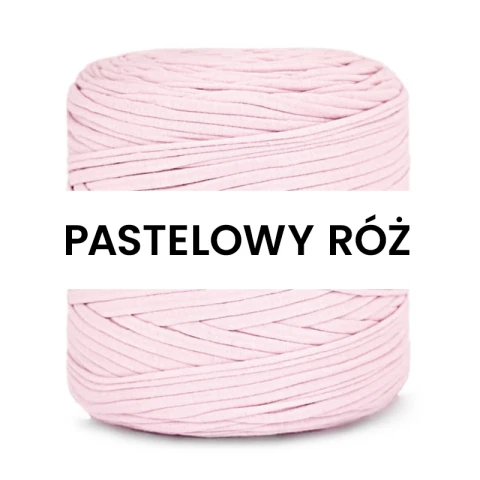 T-shirt Yarn Cotton Spaghetti / pastelowy róż