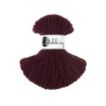Sznurek pleciony bawełniany Bobbiny Junior / Burgundowy / Burgundy / 3mm / 100m