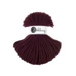 Sznurek pleciony bawełniany Bobbiny Premium / Burgundowy / Burgundy / 5mm / 100m