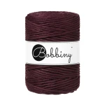 Šňůrka stáčená bavlněná Bobbiny Macrame Cord / Burgundská / Burgundy / 5mm / 100m