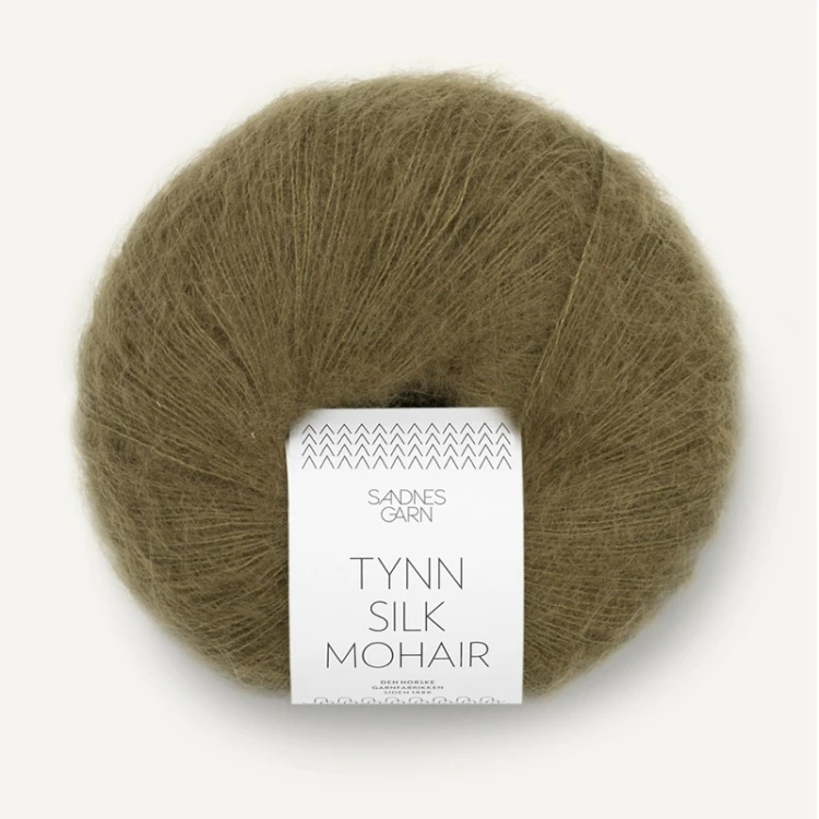 Włóczka Sandnes Garn Tynn Silk Mohair 9873 / jasne khaki