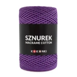 Sznurek Macrame Cotton by KOKONKI 2mm / rolka 200m / 250 bakłażan