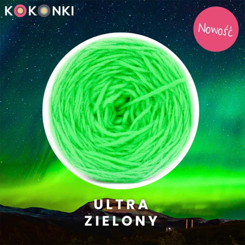 Włóczka KOKONKI HUG H30 / ultra zielony