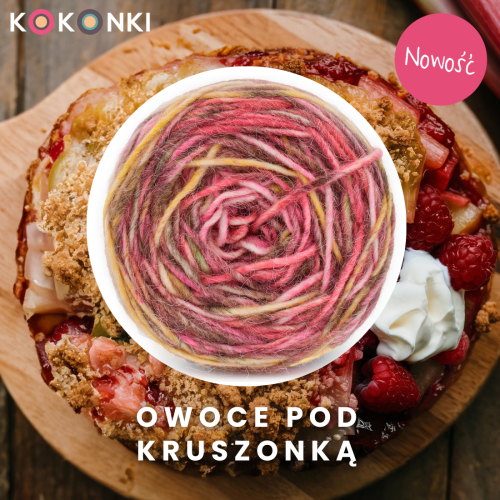 Włóczka KOKONKI HUG HM18 / owoce pod kruszonką