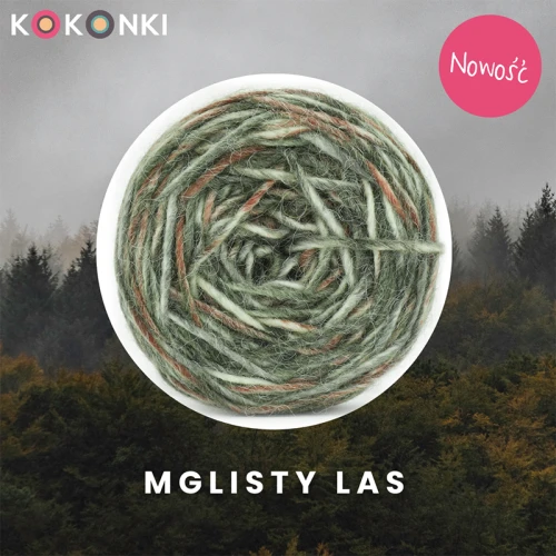 Włóczka KOKONKI HUG HM19 / mglisty las