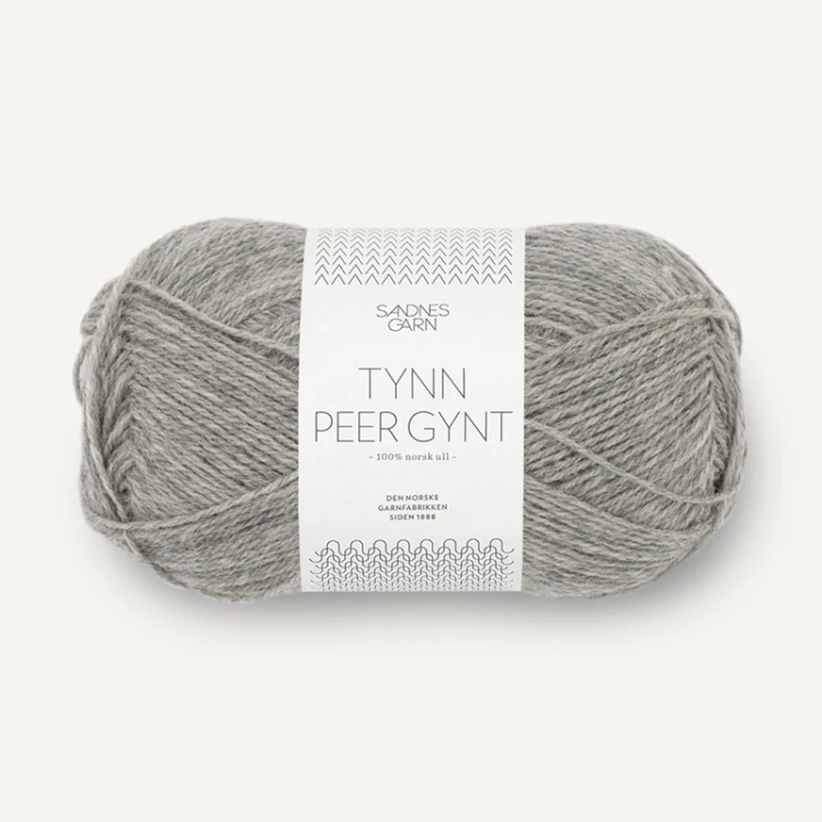 Włóczka Sandnes Garn Tynn Peer Gynt 1042 / szary melanż